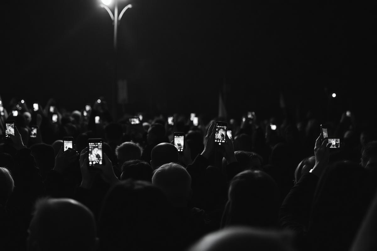 Todos filman, nadie mira: la plaza convertida en set permanente